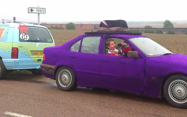 Two banger rally cars