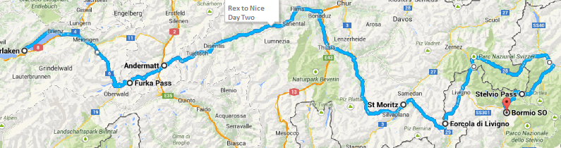 Banger rally Rex to NIce route for day 2
